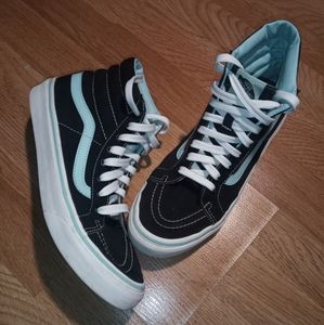 Black & Teal High Top Old Skool Vans
